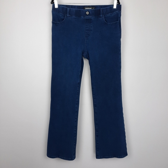 Betabrand Boot Cut 4-Pocket Yoga Denim Pull On Jeans size Large - Picture 2 of 14